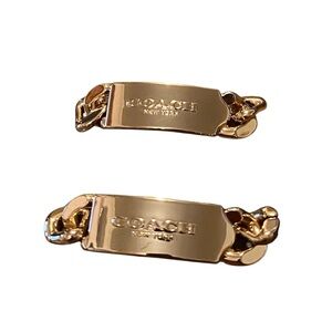 Coach~ Authentic 2X Gold tone replacement Hardware Chain Plates 2.5”